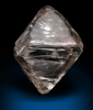 Diamond (2.86 carat champagne-brown flattened octahedral crystal) from Sakha (Yakutia) Republic, Siberia, Russia