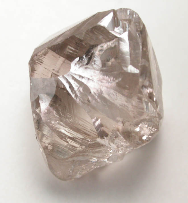 Diamond (2.86 carat champagne-brown flattened octahedral crystal) from Sakha (Yakutia) Republic, Siberia, Russia