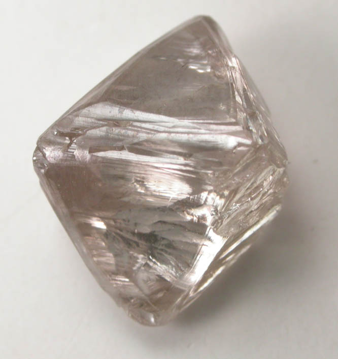 Diamond (2.86 carat champagne-brown flattened octahedral crystal) from Sakha (Yakutia) Republic, Siberia, Russia