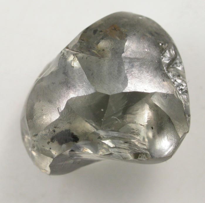 Diamond (6.45 carat gray irregular crystal) from Sakha (Yakutia) Republic, Siberia, Russia