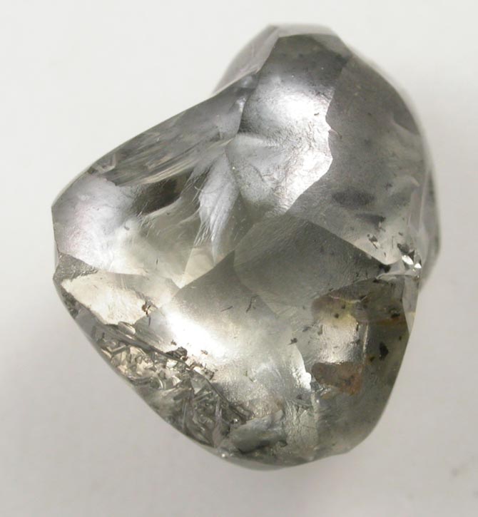 Diamond (6.45 carat gray irregular crystal) from Sakha (Yakutia) Republic, Siberia, Russia