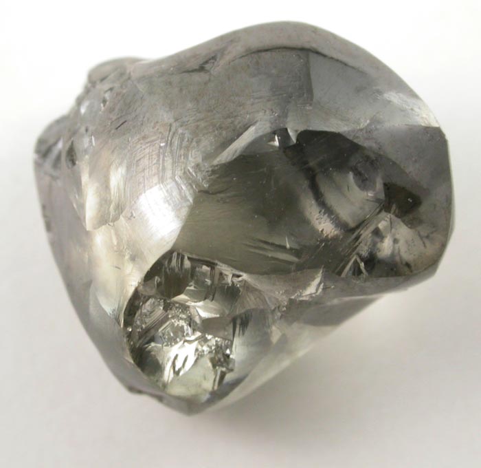 Diamond (6.45 carat gray irregular crystal) from Sakha (Yakutia) Republic, Siberia, Russia