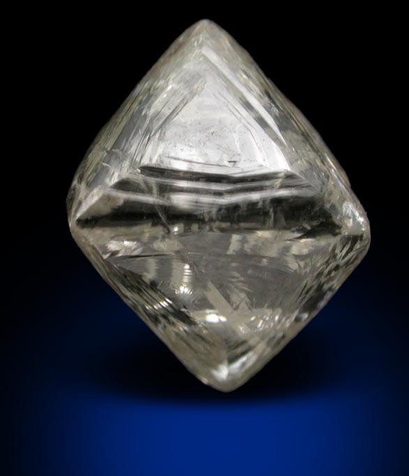 Diamond (2.58 carat pale-yellow octahedral crystal) from Sakha (Yakutia) Republic, Siberia, Russia