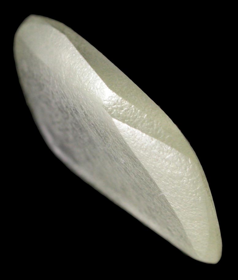 Diamond (2.57 carat pale-yellow flattened crystal) from Sakha Republic, Siberia, Russia