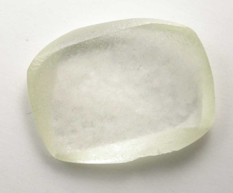 Diamond (2.57 carat pale-yellow flattened crystal) from Sakha Republic, Siberia, Russia