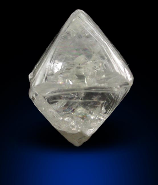 Diamond (1.85 carat pale-yellow octahedral crystal) from Sakha (Yakutia) Republic, Siberia, Russia