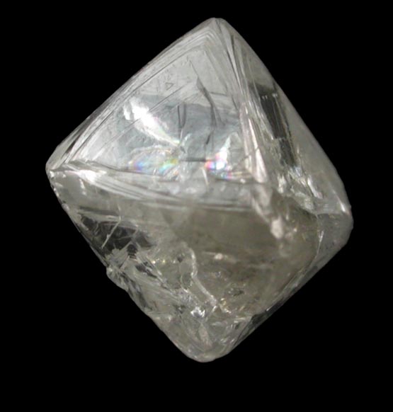 Diamond (1.85 carat pale-yellow octahedral crystal) from Sakha (Yakutia) Republic, Siberia, Russia