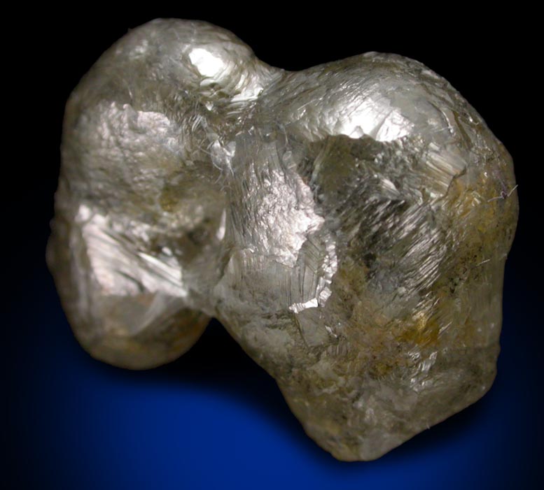 Diamond (8.76 carat gray interconnected spherical crystals) from Aredor Mine, 35 km east of Krouan, Guinea