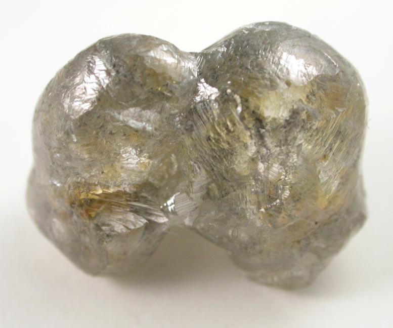 Diamond (8.76 carat gray interconnected spherical crystals) from Aredor Mine, 35 km east of Krouan, Guinea