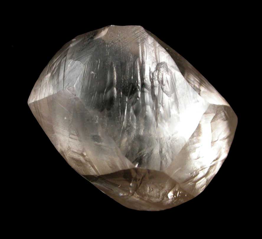 Diamond (2.01 carat gem-grade cuttable brown dodecahedral crystal) from Northern Cape Province, South Africa