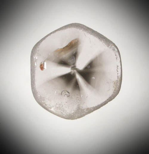 Diamond (0.25 carat polished slice with sector-zoned inclusions) from Zimbabwe