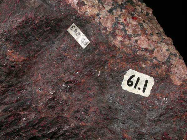 Zincite with Willemite and Franklinite from Franklin Mine, Sussex County, New Jersey (Type Locality for Zincite and Franklinite)