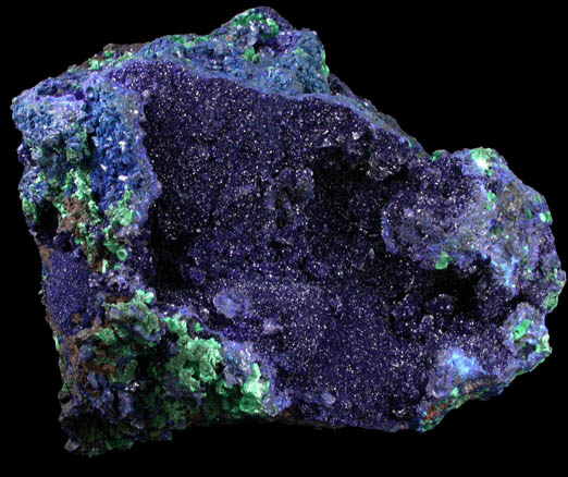Azurite with Malachite from Liufengshan Mine, Guichi, Anhui Province, China