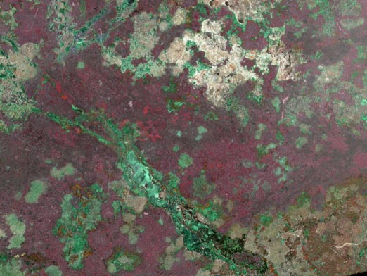 Cuprite with Malachite from Ely, White Pine County, Nevada