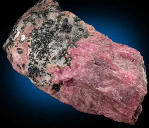 Rhodonite, Franklinite, Willemite, Calcite from Franklin District, Sussex County, New Jersey (Type Locality for Franklinite)