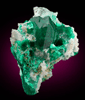 Dioptase on Calcite from Opuwa, Namibia