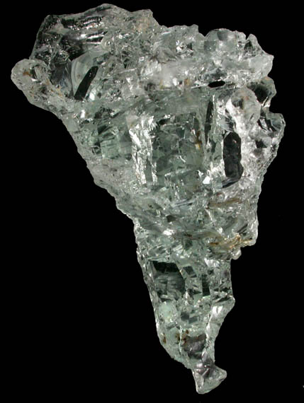 Beryl var. Aquamarine (complexly etched crystal) from 	Divino das Laranjeiras, Minas Gerais, Brazil