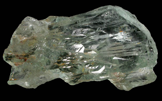 Beryl var. Aquamarine (complexly etched crystal) from 	Divino das Laranjeiras, Minas Gerais, Brazil