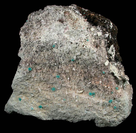 Devilline on Gypsum from Hilarion Mine, Lavrion (Laurium) Mining District, Attica Peninsula, Greece