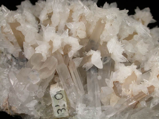 Calcite on Quartz from Mount Roussi, near Servoz, Haute-Savoie, Rhne-Alpes, France