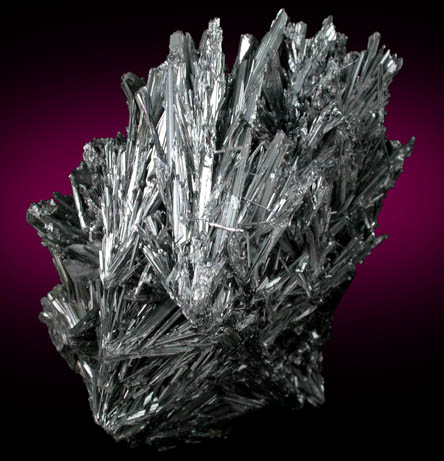 Stibnite with Calcite from Baia Sprie (Felsbnya), Maramures, Romania