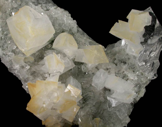 Orthoclase var. Adularia on Quartz from Hashupi, Shigar Valley, Gilgit-Baltistan, Pakistan