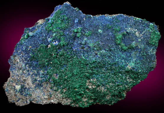 Azurite with Antlerite-Brochantite from Posey Mine, Red Canyon, San Juan County, Utah