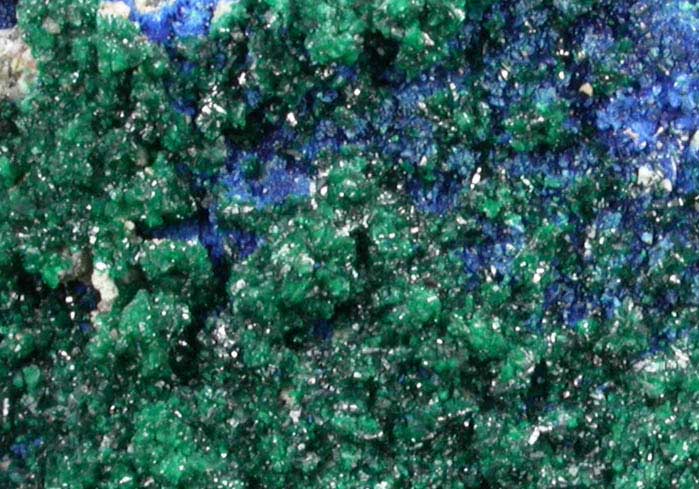 Azurite with Antlerite-Brochantite from Posey Mine, Red Canyon, San Juan County, Utah