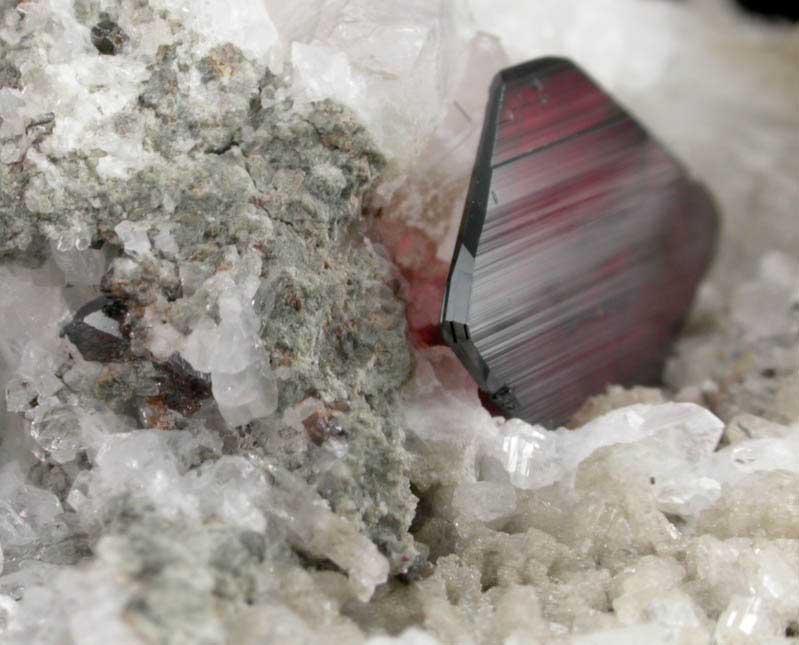 Brookite with Anatase, Quartz, Albite from Twll maen Grisial, Prenteg, Tremadog, Gwynedd, Wales (Type Locality for Brookite)