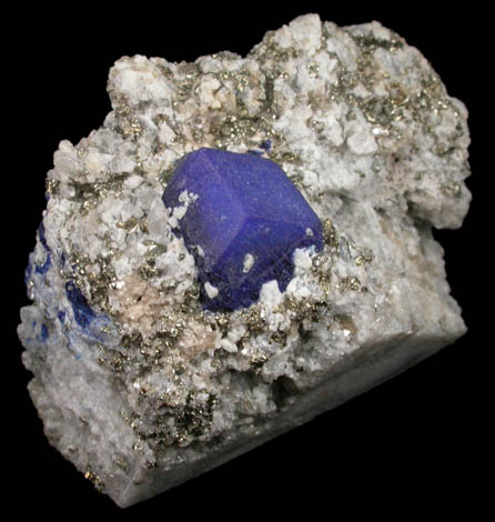 Lazurite var. Lapis Lazuli with Pyrite from Lajuar Madan, Sar-e-Sang, Kokscha Valley, Badakshan, Afghanistan (Type Locality for Lazurite)