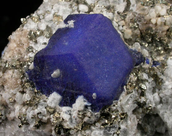 Lazurite var. Lapis Lazuli with Pyrite from Lajuar Madan, Sar-e-Sang, Kokscha Valley, Badakshan, Afghanistan (Type Locality for Lazurite)