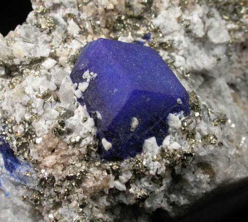 Lazurite var. Lapis Lazuli with Pyrite from Lajuar Madan, Sar-e-Sang, Kokscha Valley, Badakshan, Afghanistan (Type Locality for Lazurite)