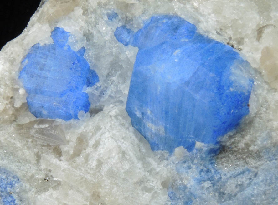 Sodalite with blue Nosean inclusions on Nepheline from Ladjuar Madan, Sar-e-Sang District, Kokscha Valley, Badakshan, Afghanistan