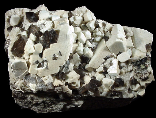 Quartz var. Smoky with Microcline, Albite, Muscovite from Government Pit, Albany, Carroll County, New Hampshire