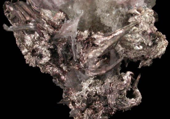 Silver in Calcite from San Elias Cebada Mine, Guanajuato, Mexico