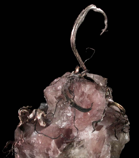 Silver in Calcite from San Elias Cebada Mine, Guanajuato, Mexico