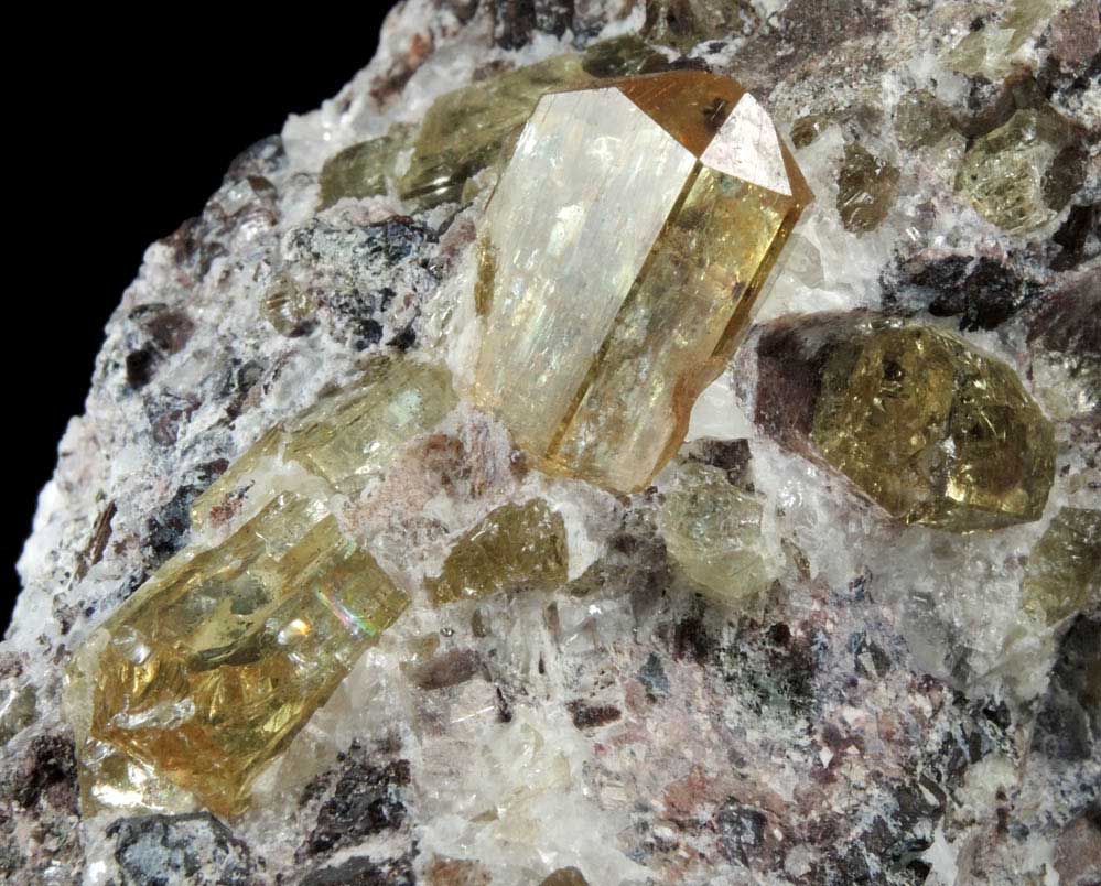 Fluorapatite in Quartz from Cerro de Mercado, Durango, Mexico