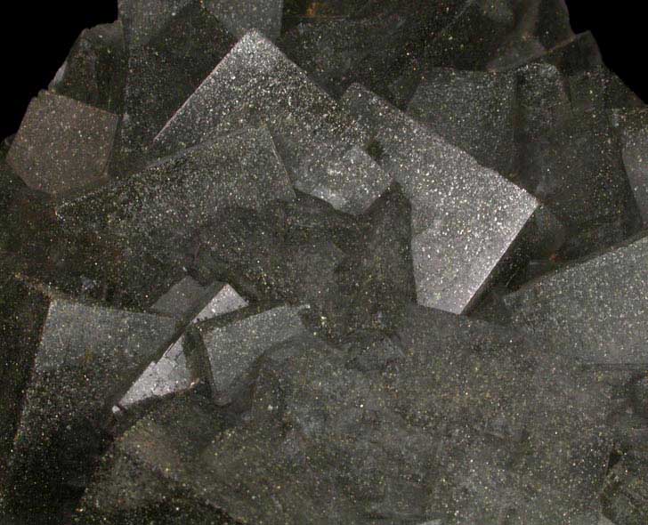 Fluorite coated with Chalcopyrite from Ladywash Mine, Derbyshire, England