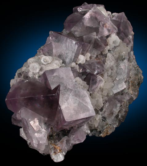 Fluorite with Calcite from Milltown Quarry, Ashover, Derbyshire, England