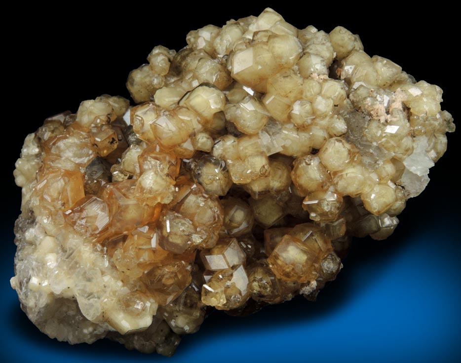 Grossular Garnet over Calcite from Handan, Hebei, China