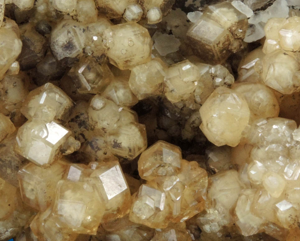 Grossular Garnet over Calcite from Handan, Hebei, China