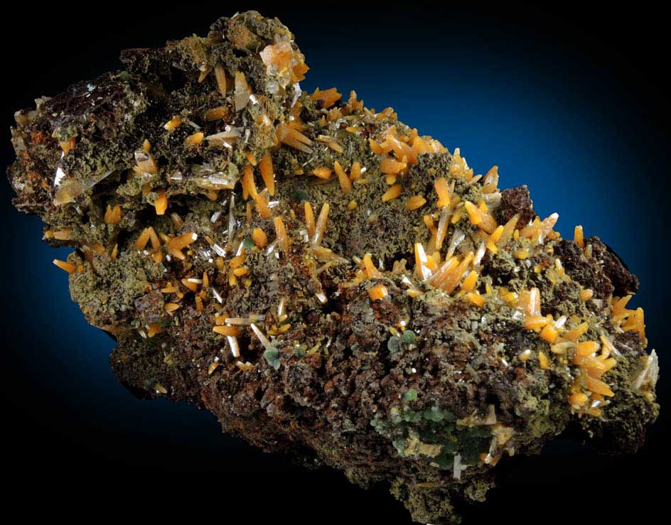 Wulfenite, Mottramite with Mimetite from Mina Ojuela, San Juan Poniente Vein, Level 6, Mapimi, Durango, Mexico