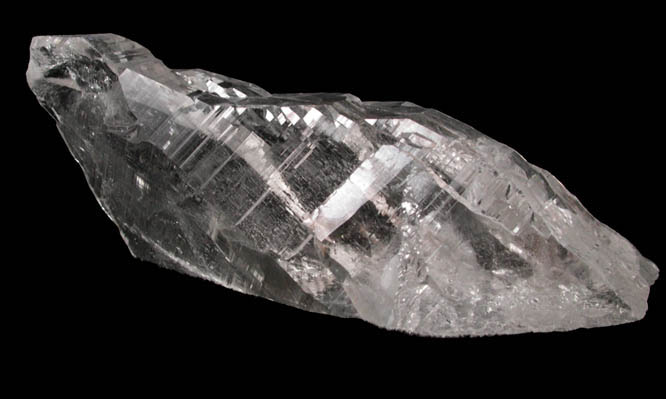 Quartz (distorted Dauphin Law twinned crystal exhibiting distinct cleavage faces) from Hashupi, Shigar Valley, Gilgit-Baltistan, Pakistan
