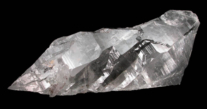 Quartz (distorted Dauphin Law twinned crystal exhibiting distinct cleavage faces) from Hashupi, Shigar Valley, Gilgit-Baltistan, Pakistan