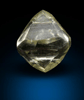 Diamond (0.88 carat cuttable grayish-yellow octahedral crystal) from Northern Cape Province, South Africa