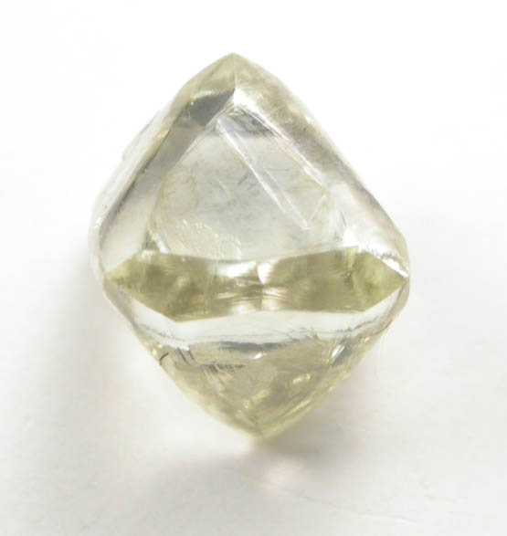 Diamond (0.88 carat cuttable grayish-yellow octahedral crystal) from Northern Cape Province, South Africa