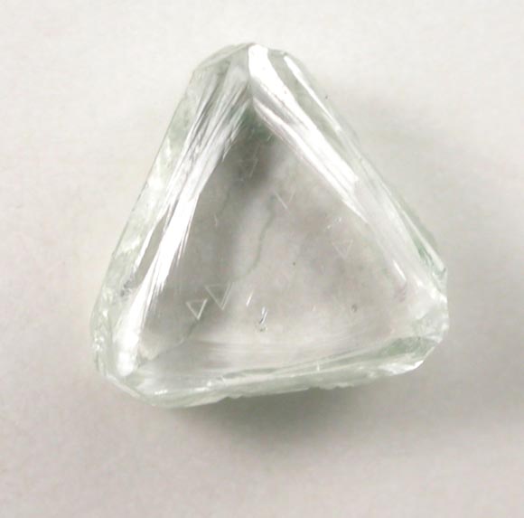 Diamond (0.76 carat pale blue-green macle, twinned crystal) from Sakha (Yakutia) Republic, Siberia, Russia