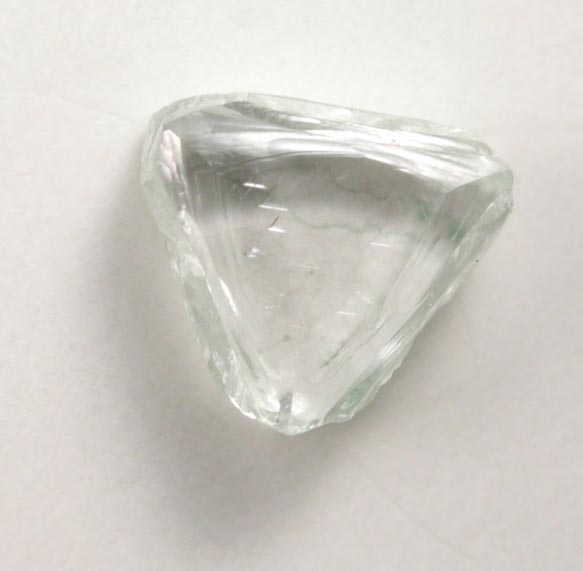 Diamond (0.76 carat pale blue-green macle, twinned crystal) from Sakha (Yakutia) Republic, Siberia, Russia