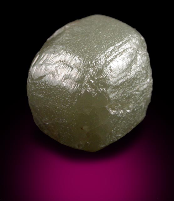 Diamond (9.53 carat greenish-gray cubic crystal) from Mbuji-Mayi (Miba), 300 km east of Tshikapa, Democratic Republic of the Congo