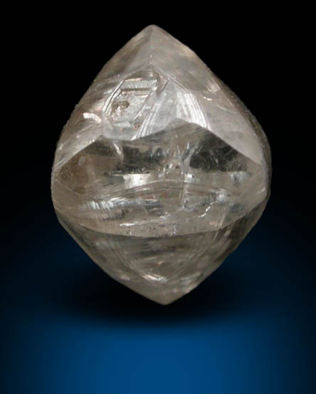 Diamond (2.24 carat gray octahedral crystal) from Oranjemund District, southern coastal Namib Desert, Namibia